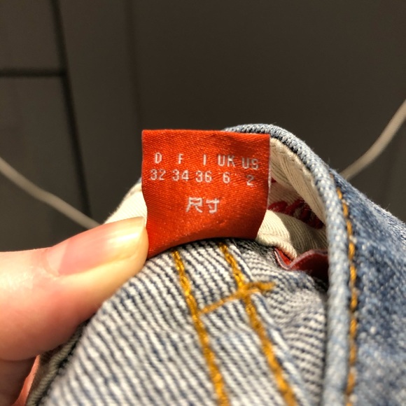 90s Esprit Blue Cropped Denim Jeans - Picture 9 of 11